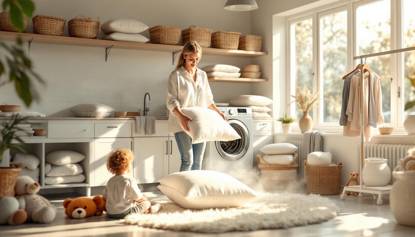 ontdek de effectieve wasmethode voor kussens die zorgt voor een perfect schoon en fris resultaat, voor optimale hygiëne en comfort.