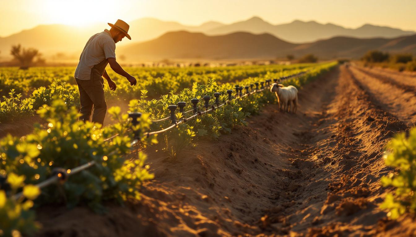 ontdek hoe deze innovatieve irrigatietechniek landbouw in woestijnen mogelijk maakt met minimaal waterverbruik, voor duurzame voedselproductie in droge gebieden.