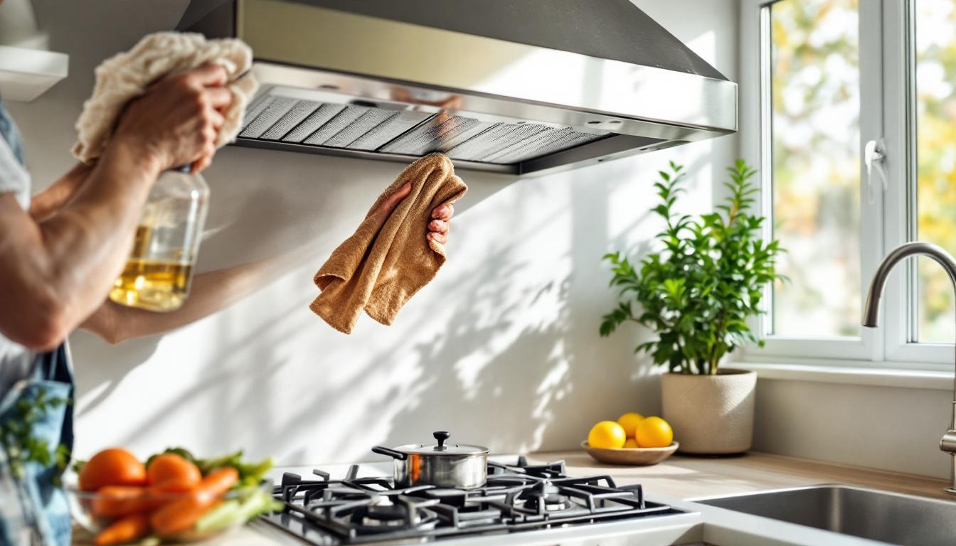 leer hoe je een vette afzuigkap effectief schoonmaakt zonder agressieve schoonmaakmiddelen te gebruiken. veilig, milieuvriendelijk en makkelijk!