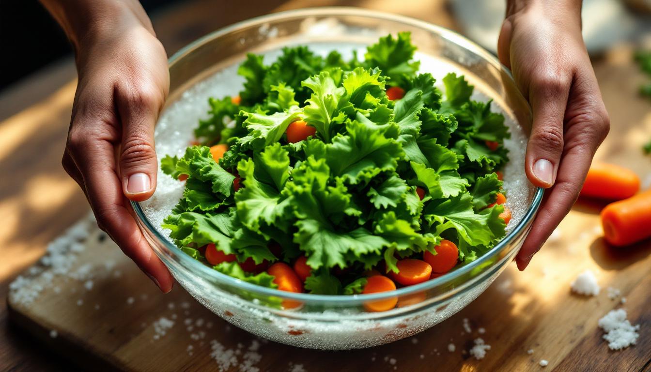 ontdek hoe het wassen van groenten in zout water verborgen vuil effectief verwijdert voor gezondere maaltijden.