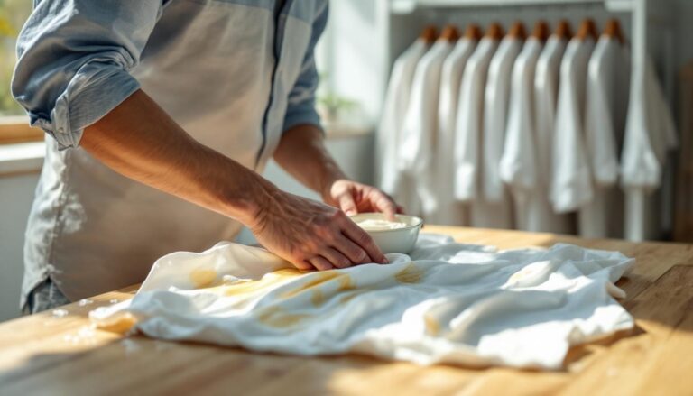 ontdek hoe je gele zweetkringen voorgoed uit witte overhemden verwijdert zonder bleekmiddel te gebruiken. effectieve en duurzame tips voor stralend schone kleding!