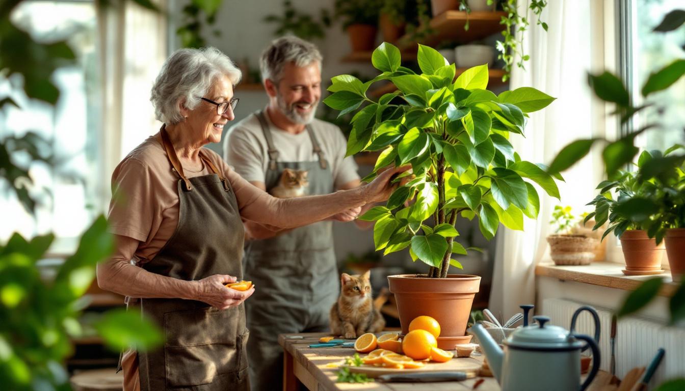 ontdek hoe tuiniers een verrassend citrusmiddel gebruiken om kamerplanten effectief te bevrijden van schildluizen. eenvoudige en natuurlijke oplossing die echt werkt!