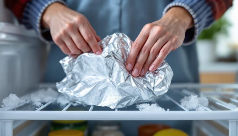 leer hoe je ijs gemakkelijk verwijdert van aluminiumfolie uit de vriezer met deze eenvoudige en effectieve tips.