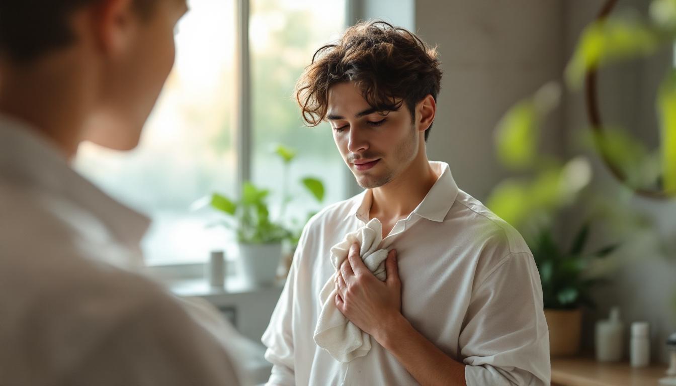 ontdek hoe je witte deodorantstrepen direct verwijdert met dit eenvoudige en effectieve wrijftrucje. houd je kleding vlekkeloos en fris met onze handige tip!