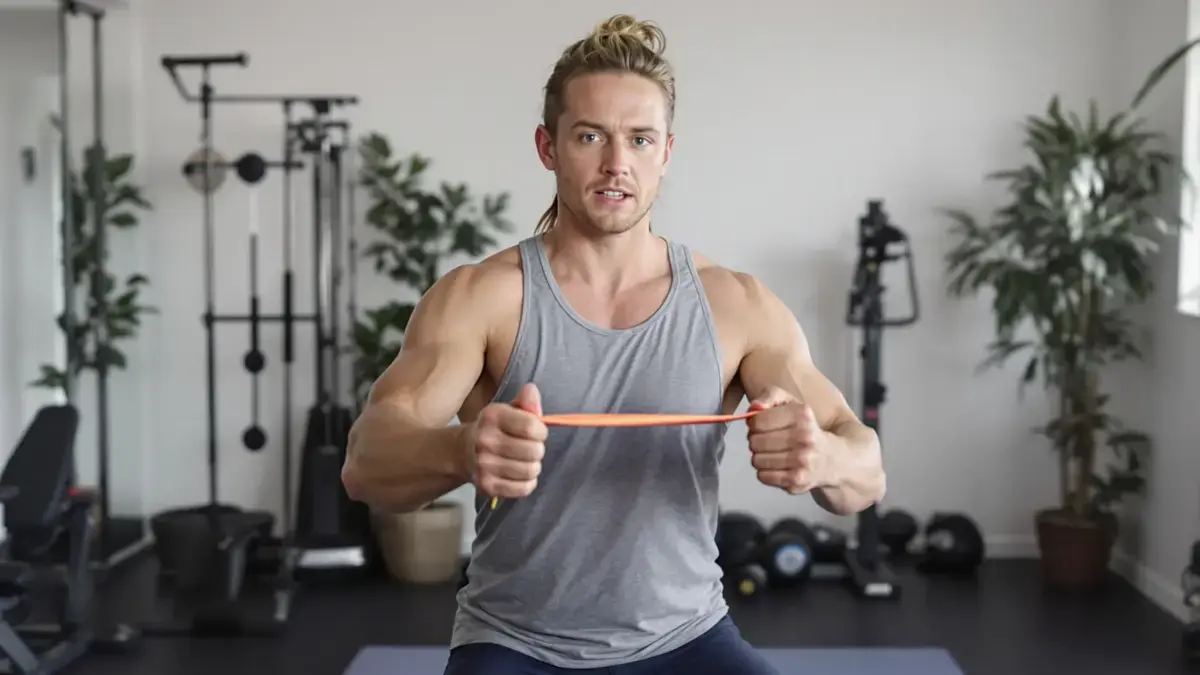 Volgens deze gecertificeerde coach volstaan vier bewegingen en een eenvoudige band om de romp te versterken