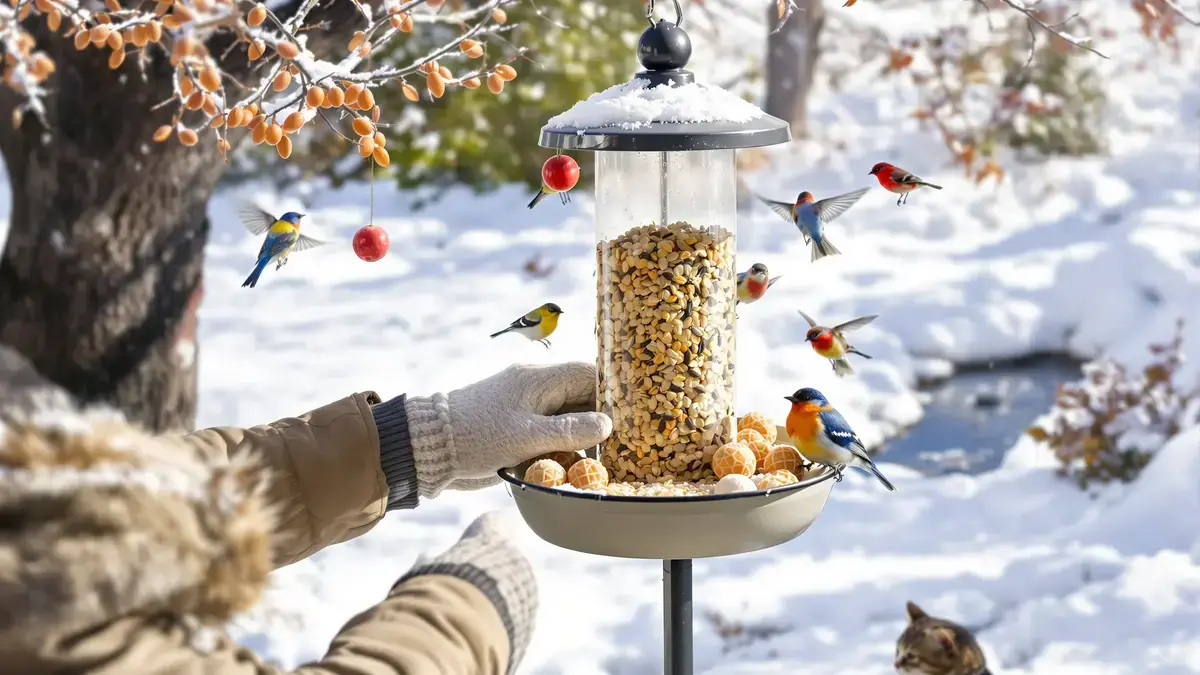 Vogels in de winter voeren: let op een essentieel detail dat hen kan bedreigen.